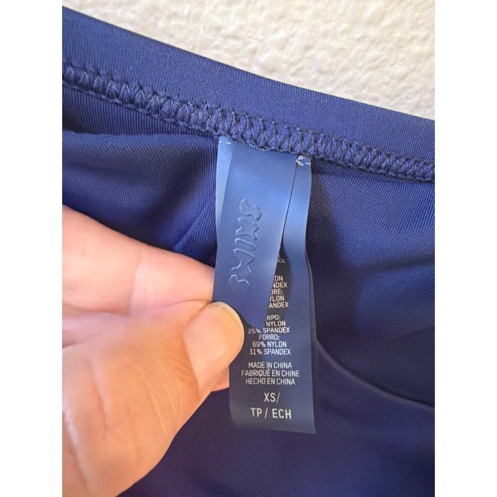 SKIMS Swim Suit Dress Women XS Blue Ruched Underwire Adjustable‎ Straps Beach